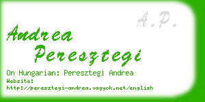 andrea peresztegi business card